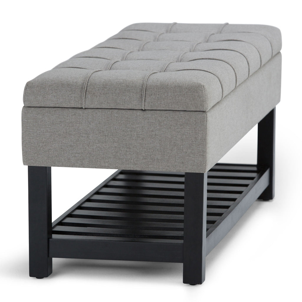 Saxon - Upholstered Transitional Storage Ottoman Bench by Unique Piece Furniture