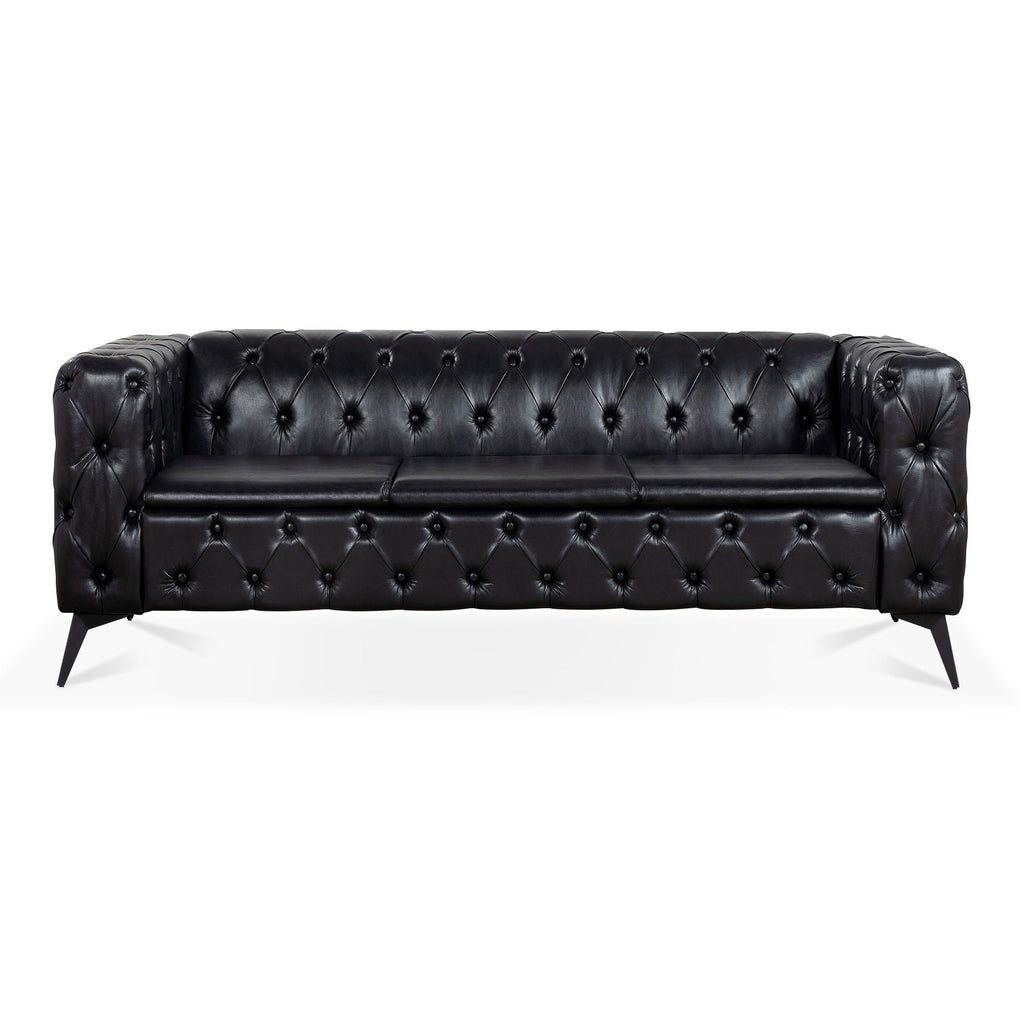 Square Arm Removable Cushion 3 Seater Sofa by Unique Piece Furniture