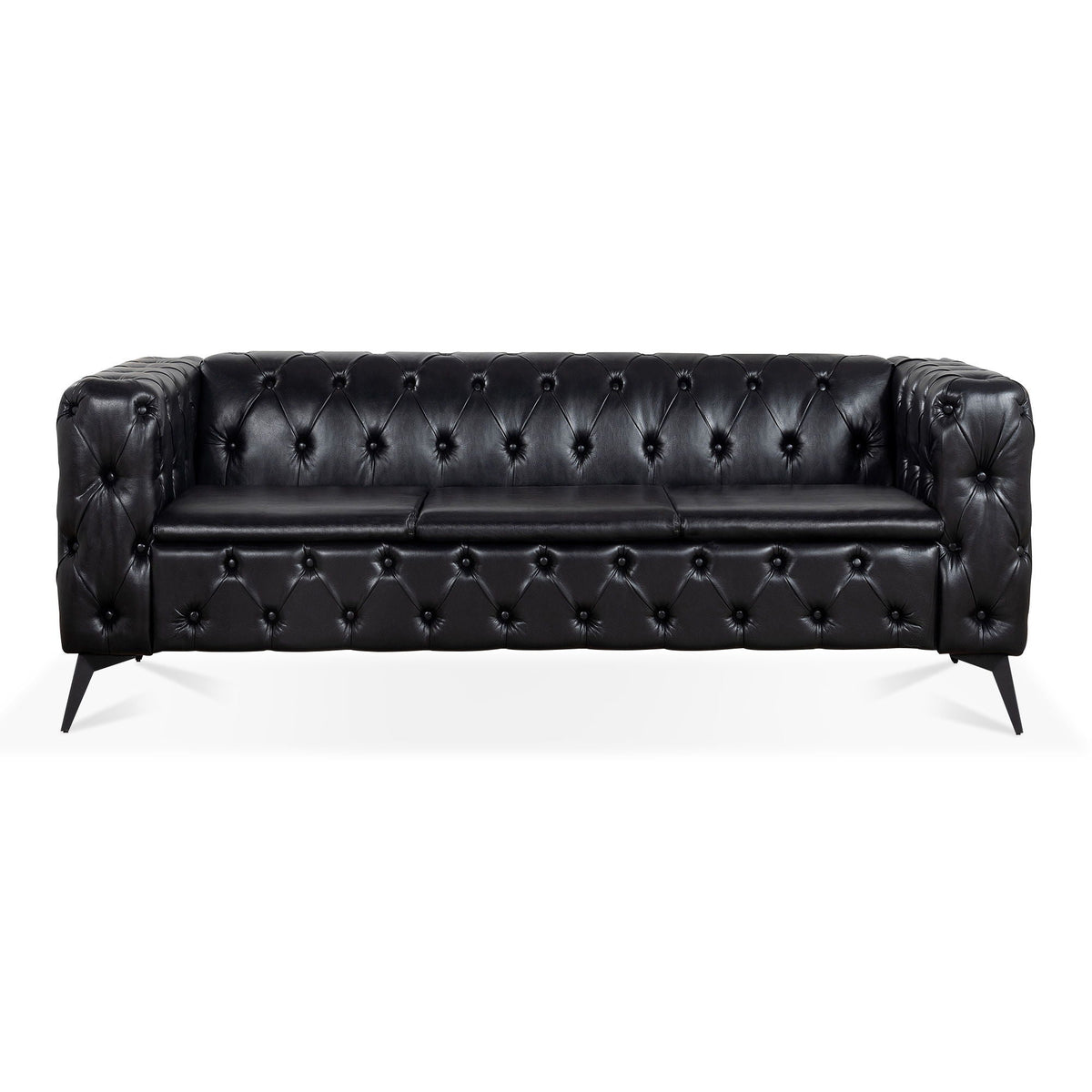Square Arm Removable Cushion 3 Seater Sofa by Unique Piece Furniture