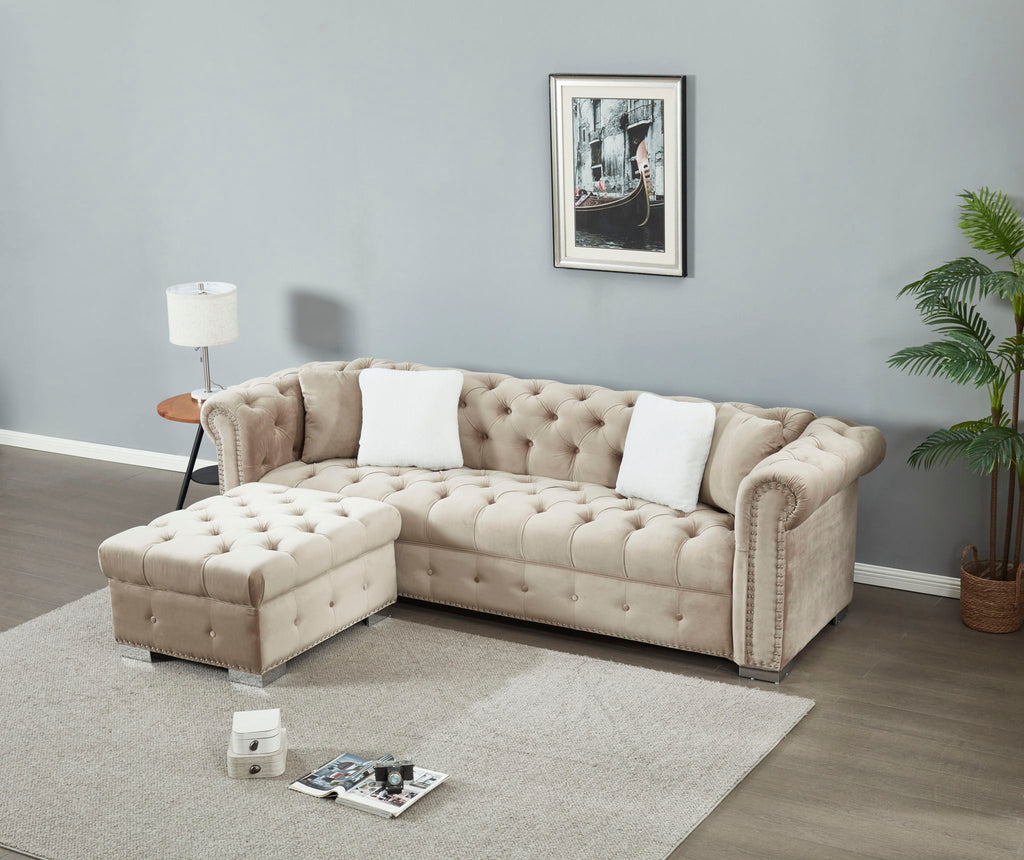 4 Seater Oversized L Shaped Reversible Sectional Sofa by Unique Piece Furniture