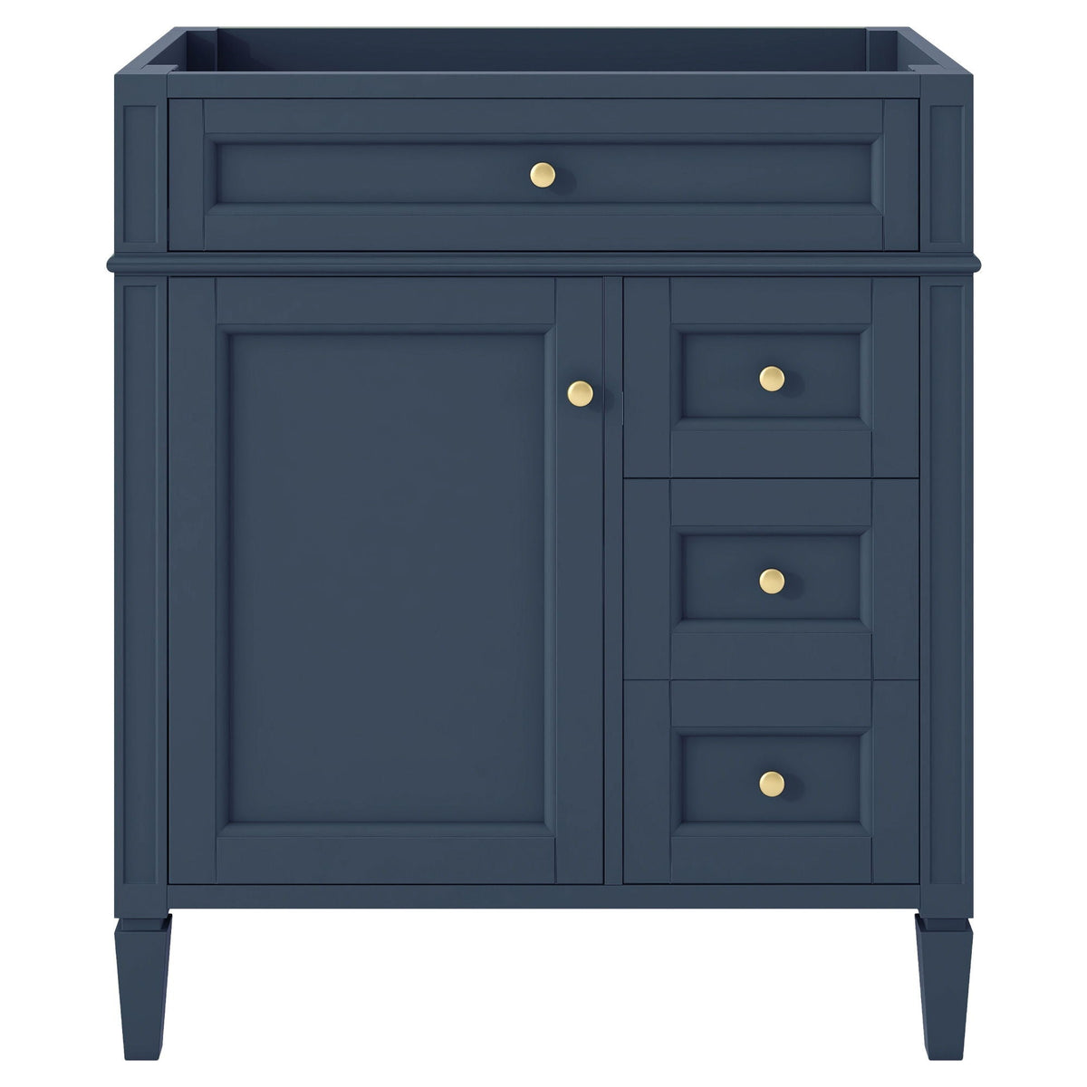 Bathroom Vanity With 2 Drawers And Tip-Out Drawer, Storage Cabinet by Unique Piece Furniture