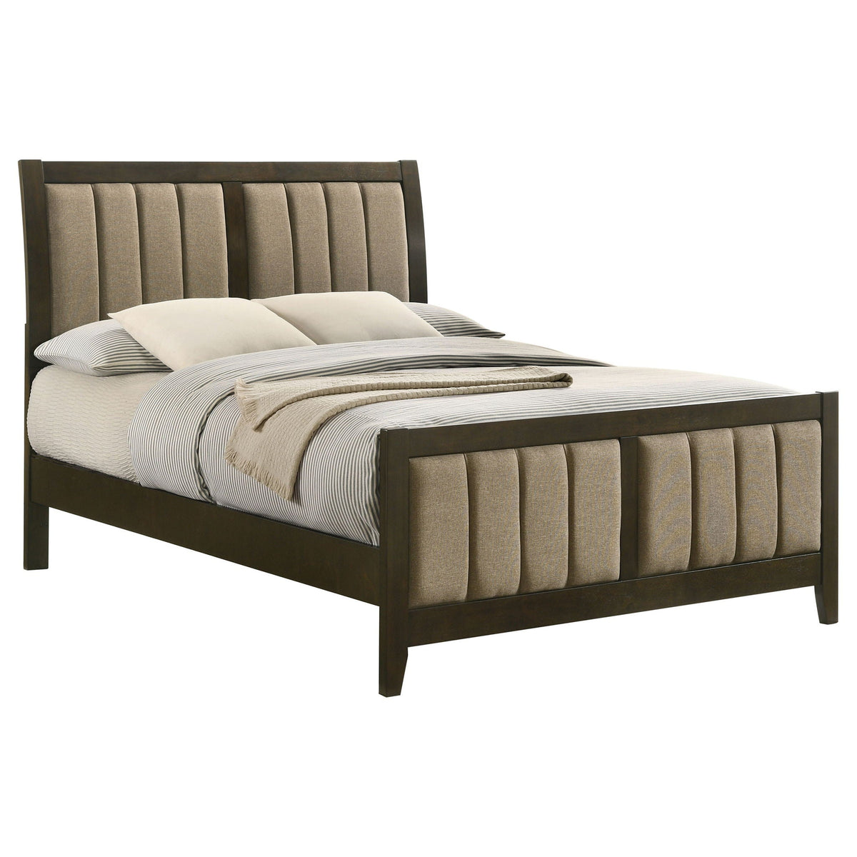 Wilkes 51-inch Upholstered Full Bed Dark Cocoa by Unique Piece Furniture