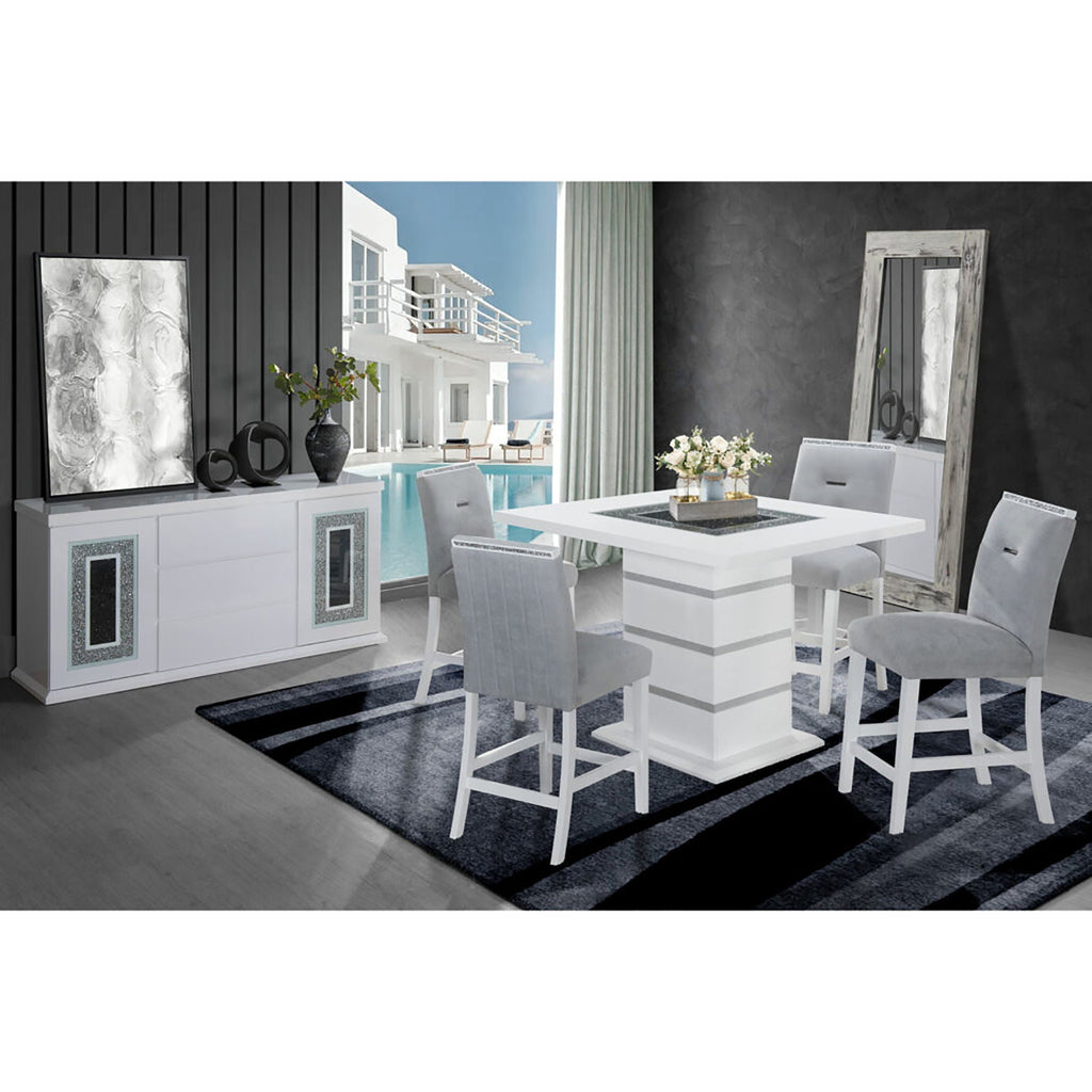 Ariya - 5 Pieces Bar Table And Bar Stool Set by Unique Piece Furniture