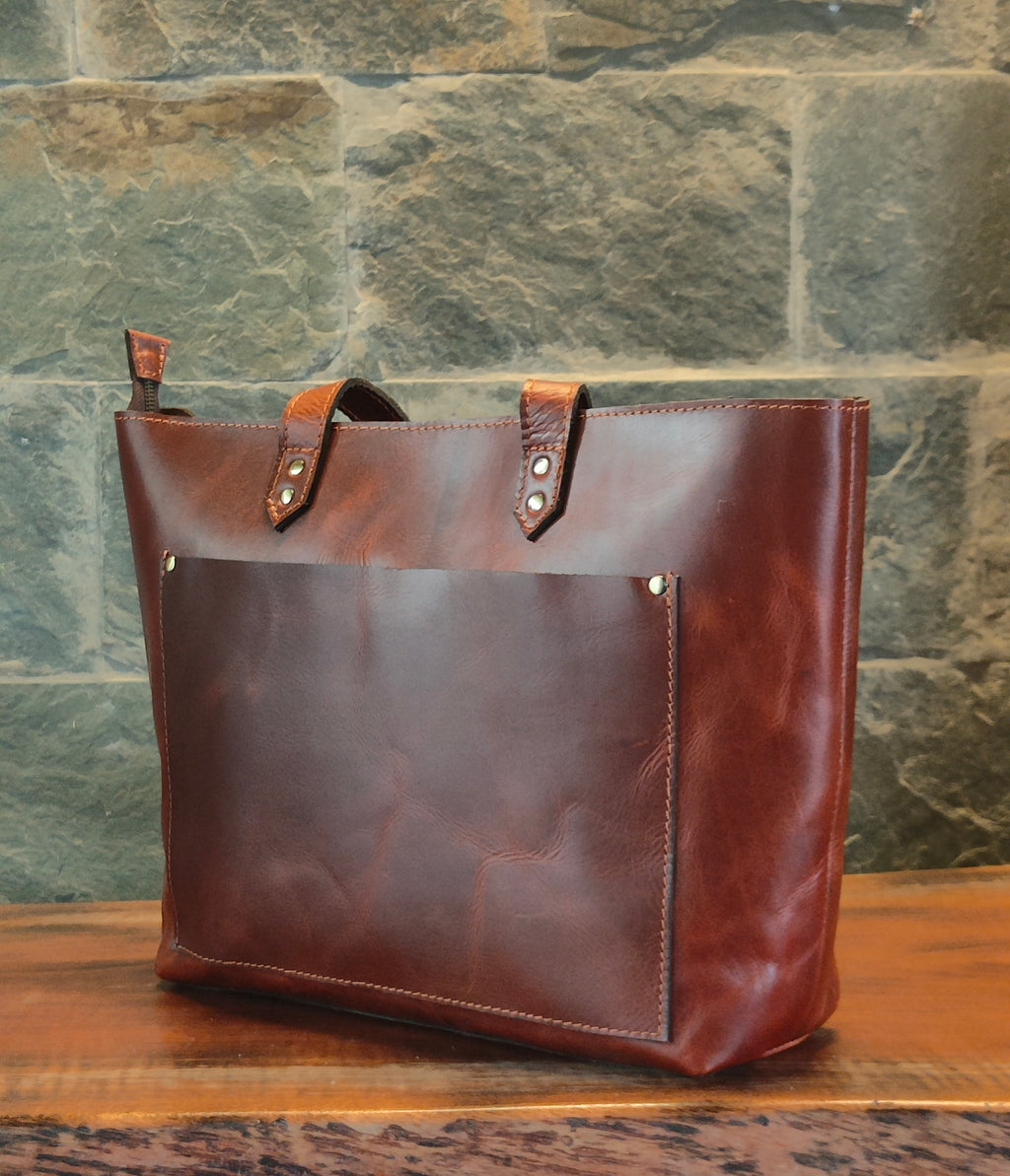 Genuine Leather Tote Bag for Women Large Women's Shoulder Handbag by Salmon Alder
