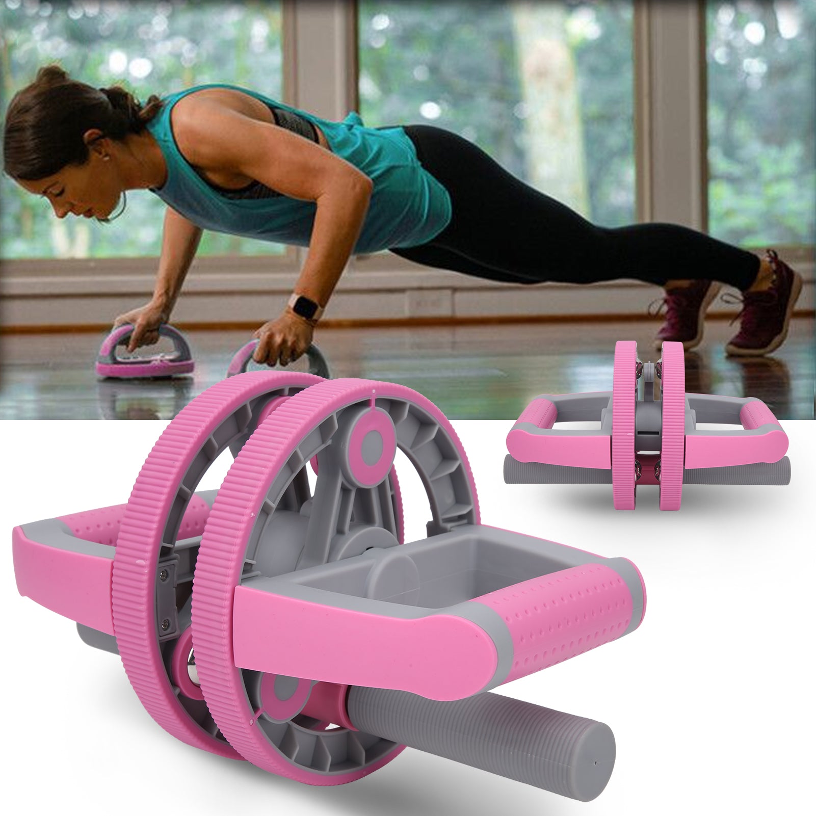 Multifunctional Abdominal Wheel Training Set with Pull Strap - Complete Gym Fitness Tool by Copper Hecuba