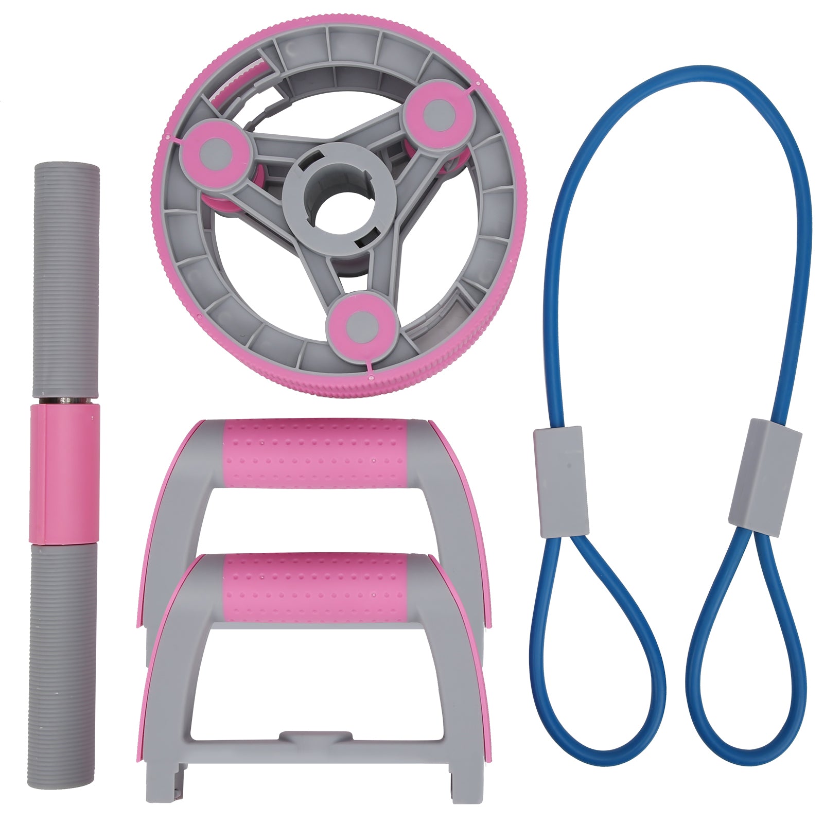 Multifunctional Abdominal Wheel Training Set with Pull Strap - Complete Gym Fitness Tool by Copper Hecuba