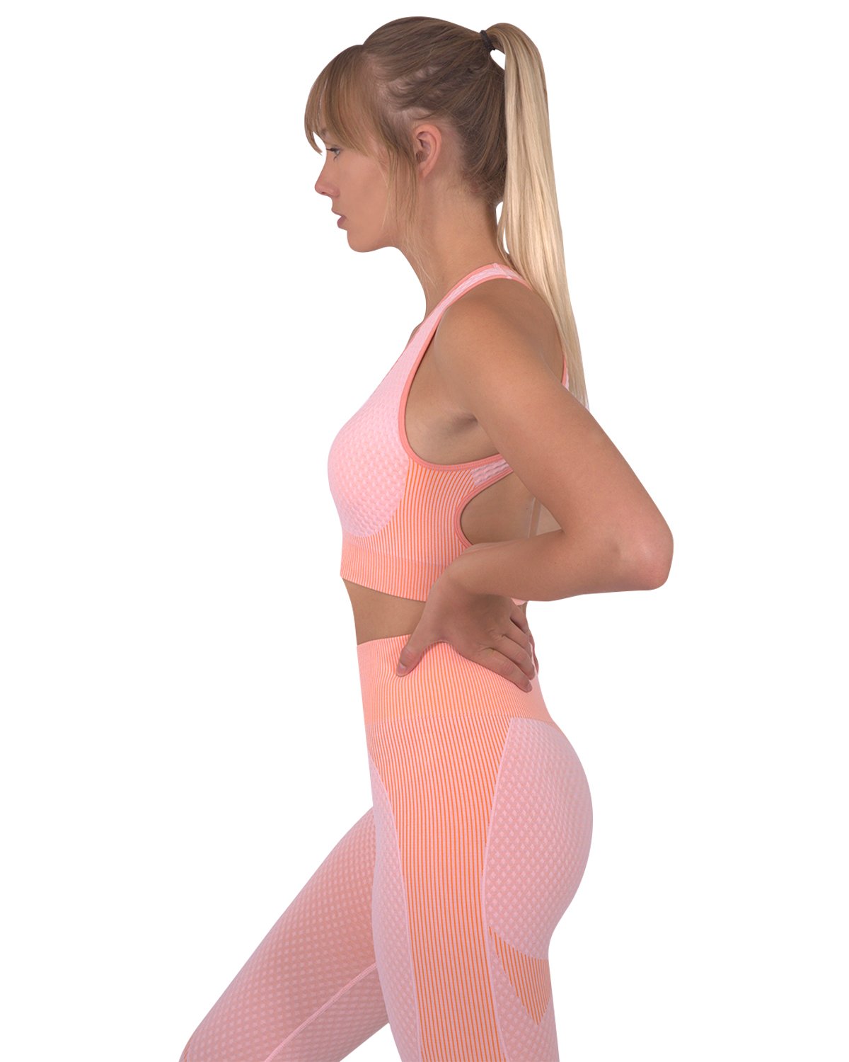 Trois Seamless Sports Bra - Pink by Lazurite