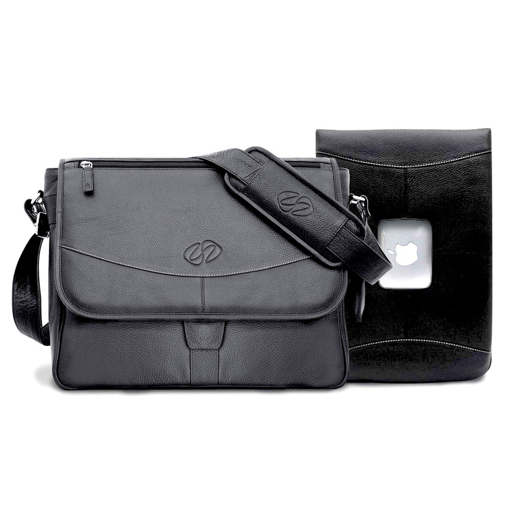 MacCase Premium Leather 16" MacBook Pro Messenger Bag by Ochre Eurybia