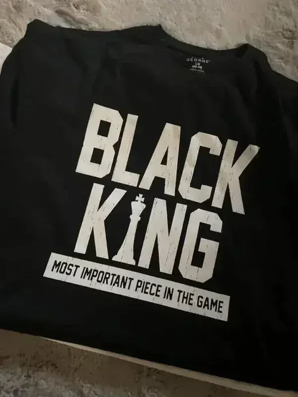 Black King Shirt | Premium Gildan Tee, 100% Cotton by Femstylo