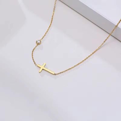 Faith based cross necklace by Byzantium Metis