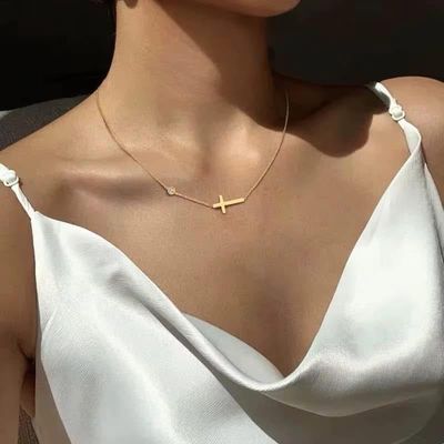 Faith based cross necklace by Byzantium Metis