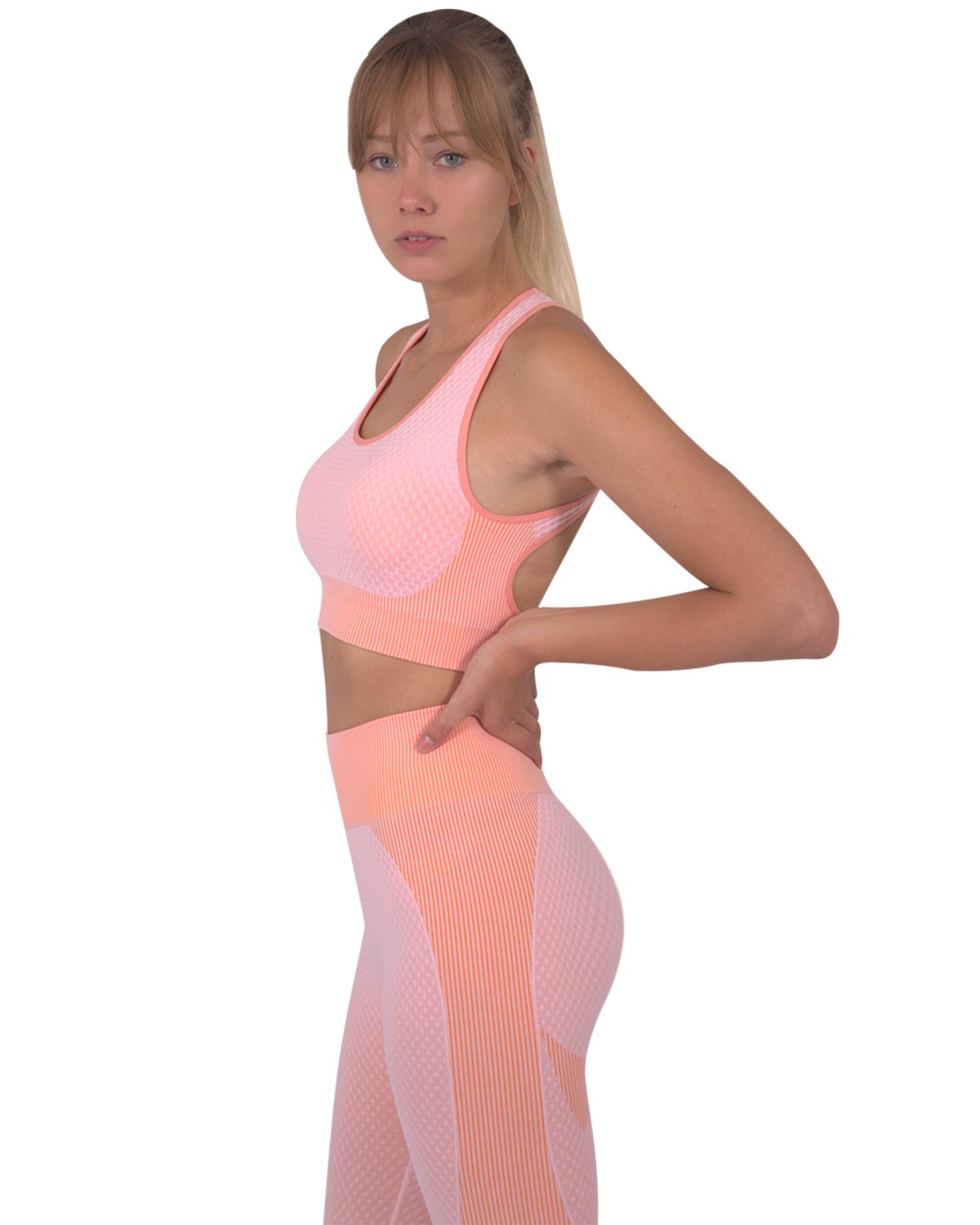 Trois Seamless Sports Bra - Pink by Lazurite