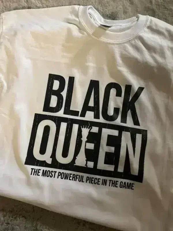 Black Queen T-Shirt | Premium Gildan Unisex Tee, 100% Cotton by Femstylo
