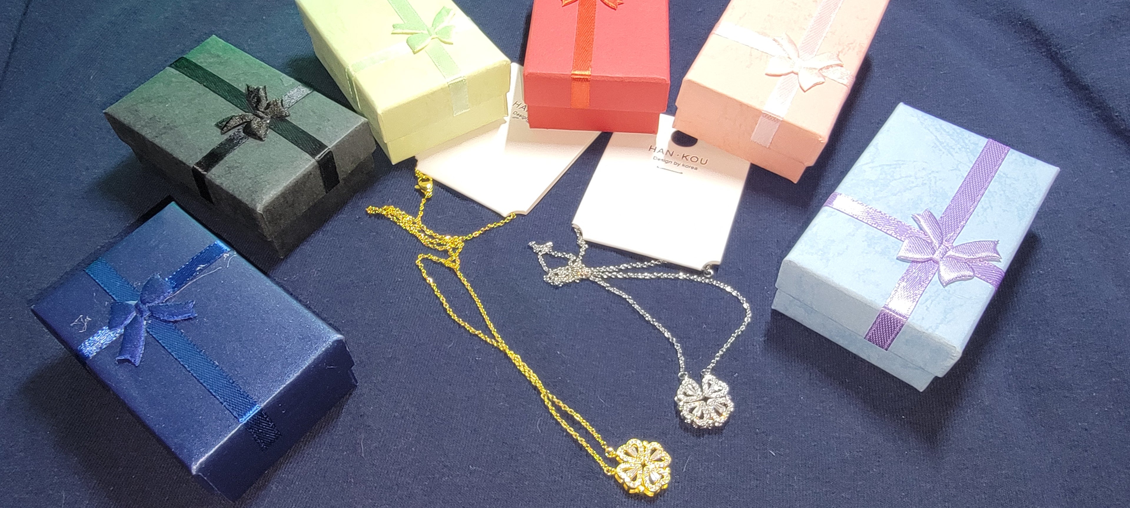 LuckyClover Four Leaf Heart Necklace for Good Luck and Love by Sky Pandion
