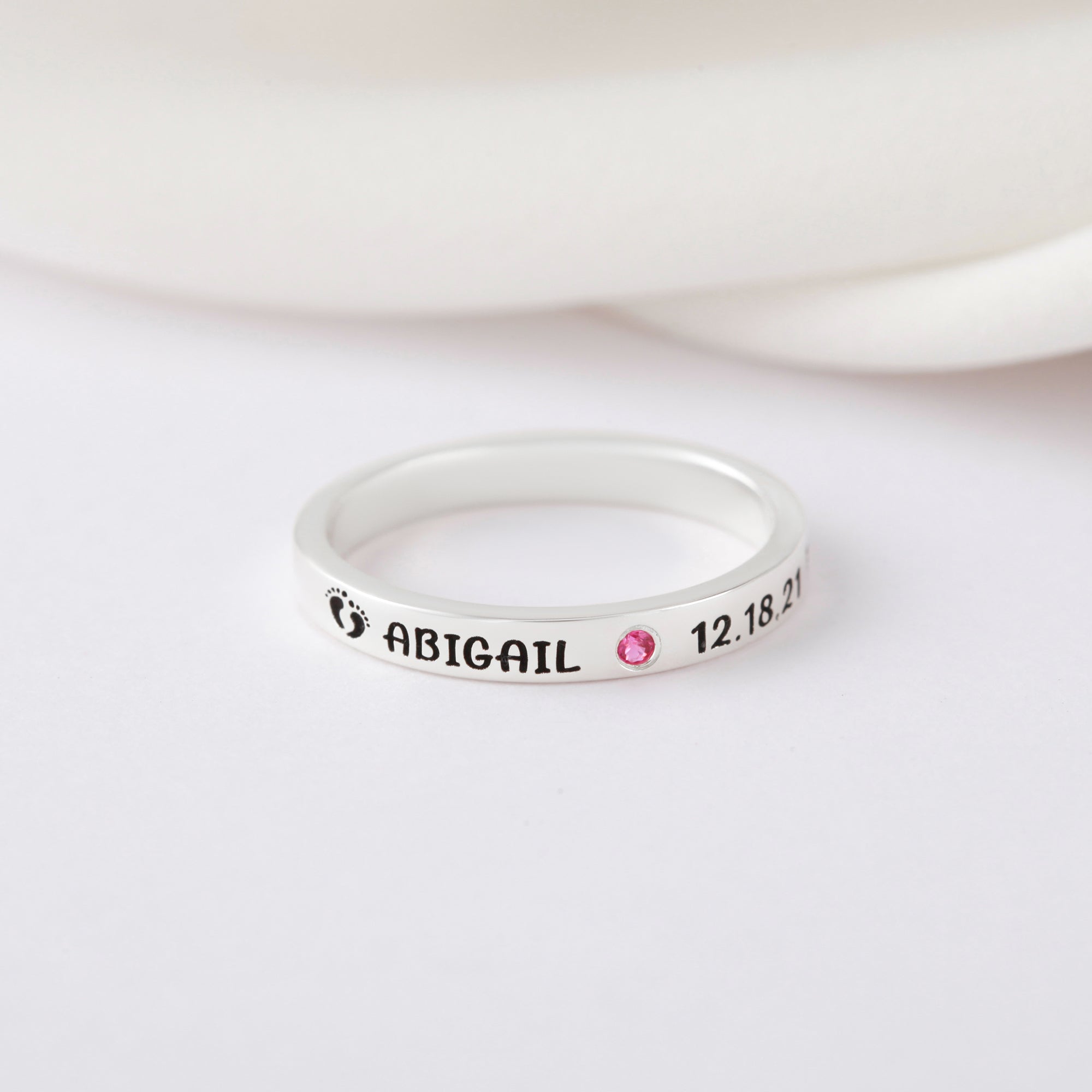 New Mom Ring, First Time Mother Gift, Baby Name Ring by Green Millie