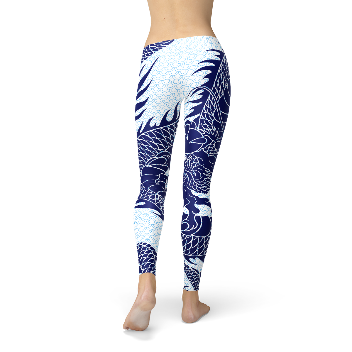 Womens Japanese Dragon Leggings by Maroon Sooty