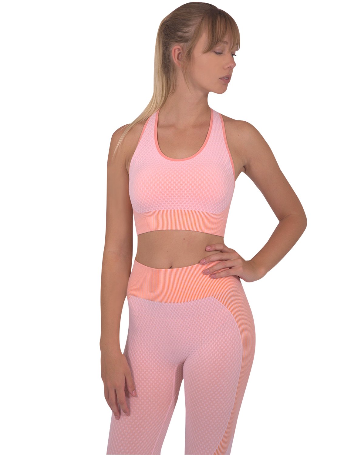 Trois Seamless Sports Bra - Pink by Lazurite
