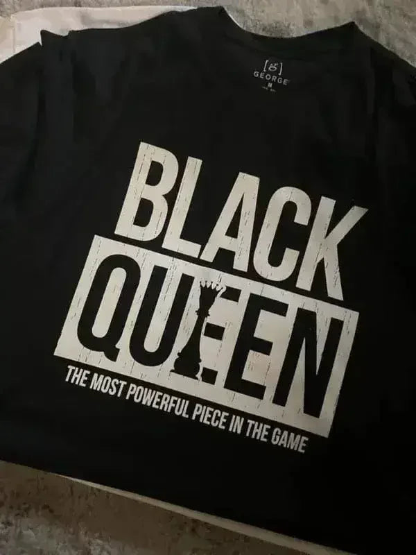 Black Queen T-Shirt | Premium Gildan Unisex Tee, 100% Cotton by Femstylo