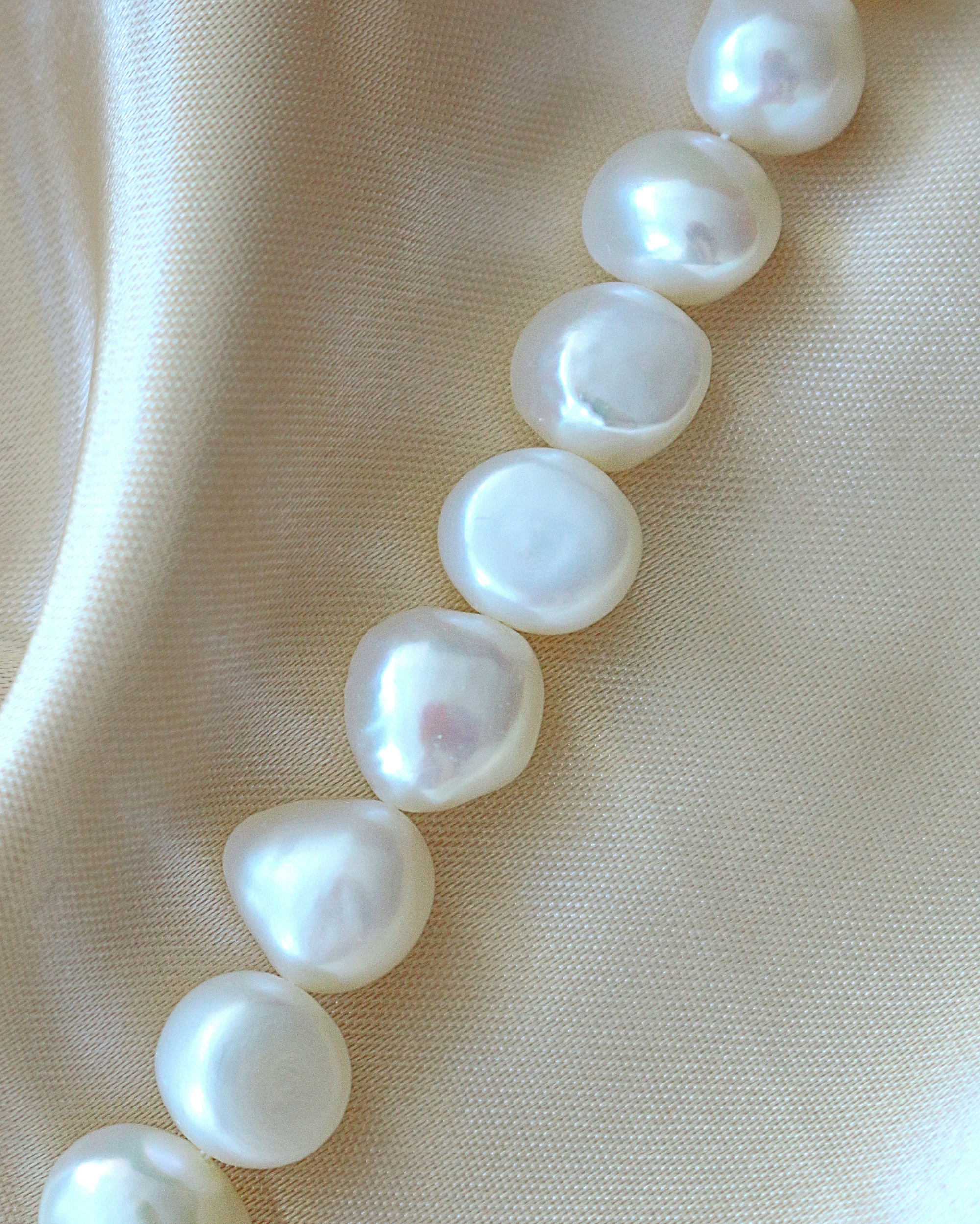 Baroque Freshwater Pearl Bracelet with 925 Sterling Silver by Ultramarine Birch