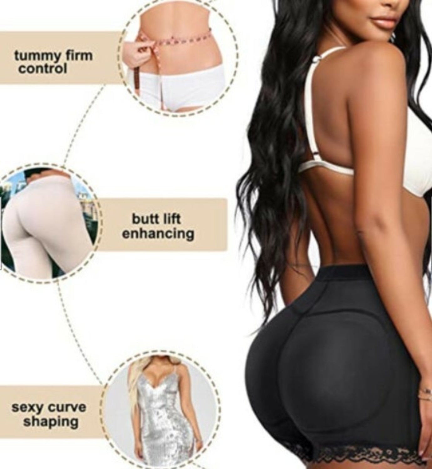 Padded Body Shaper Butt Lifter Panty by Yellow Pandora