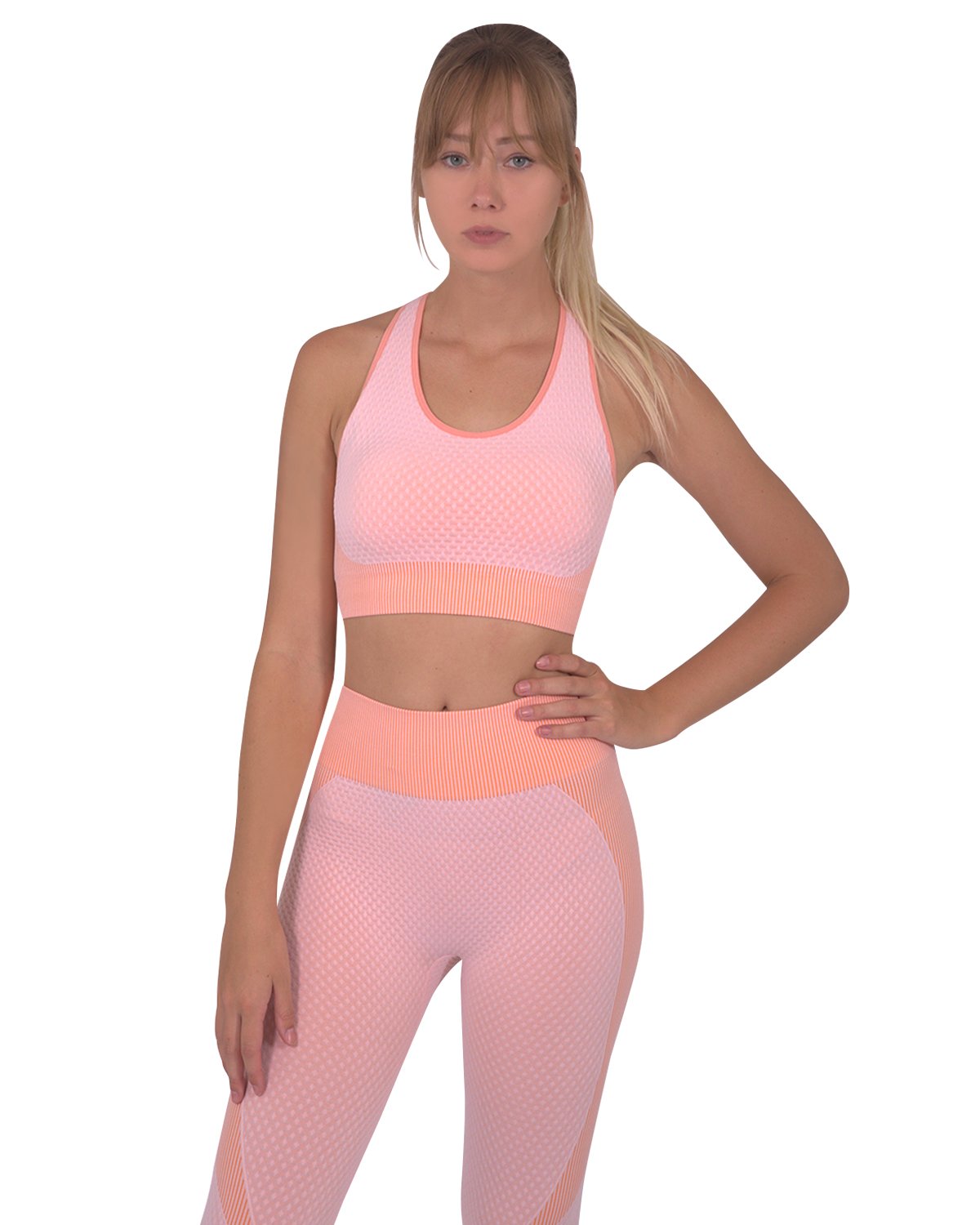 Trois Seamless Sports Bra - Pink by Lazurite