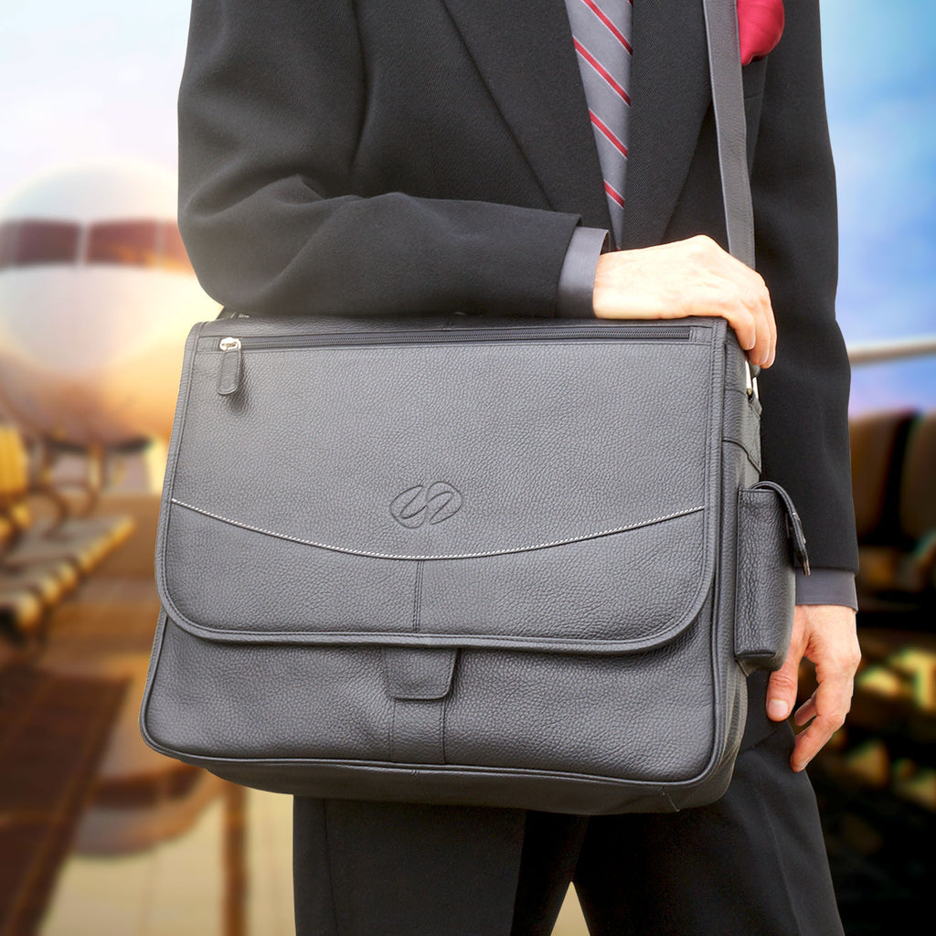 MacCase Premium Leather 16" MacBook Pro Messenger Bag by Ochre Eurybia
