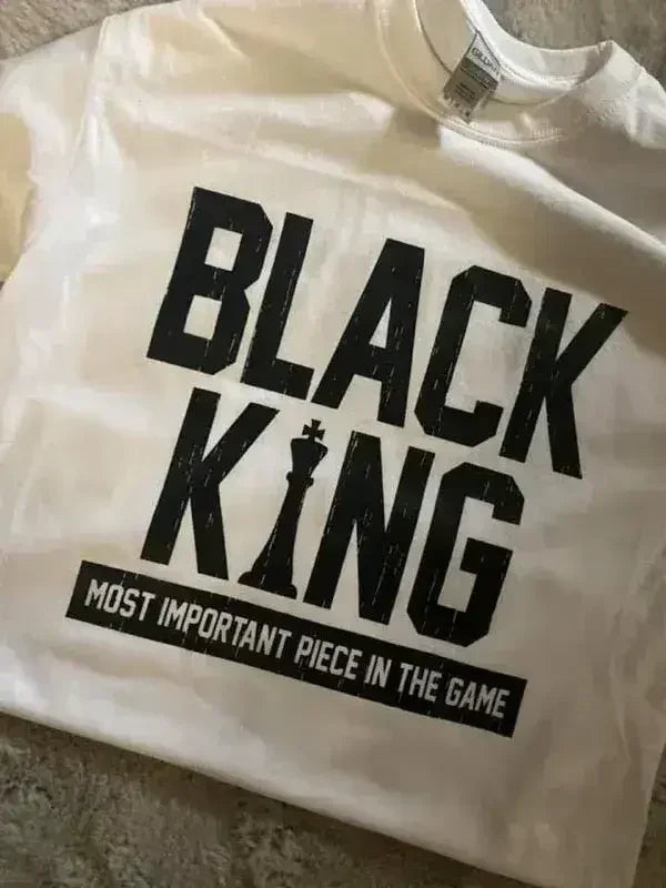 Black King Shirt | Premium Gildan Tee, 100% Cotton by Femstylo