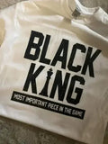Black King Shirt | Premium Gildan Tee, 100% Cotton by Femstylo