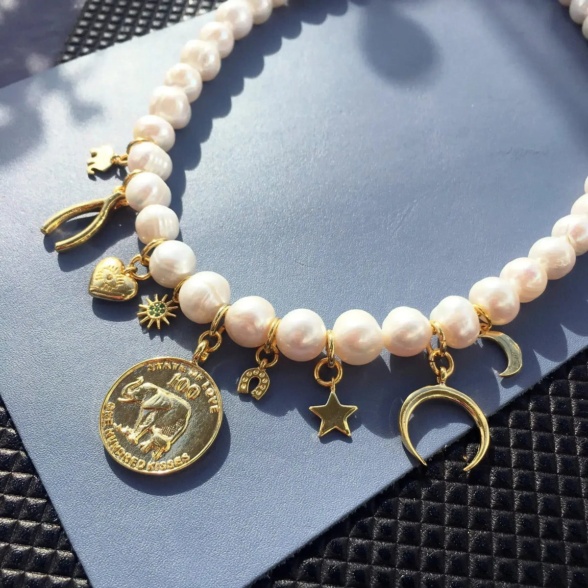 Lucky Charm Pearl Necklace by Femstylo