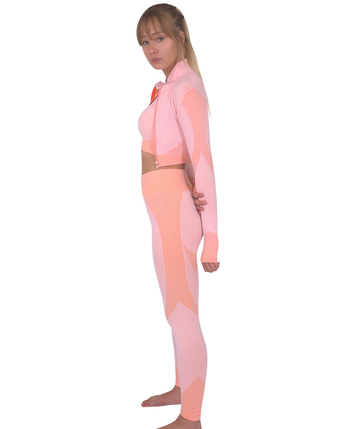 Trois Seamless Sports Jacket - Pink by Lazurite