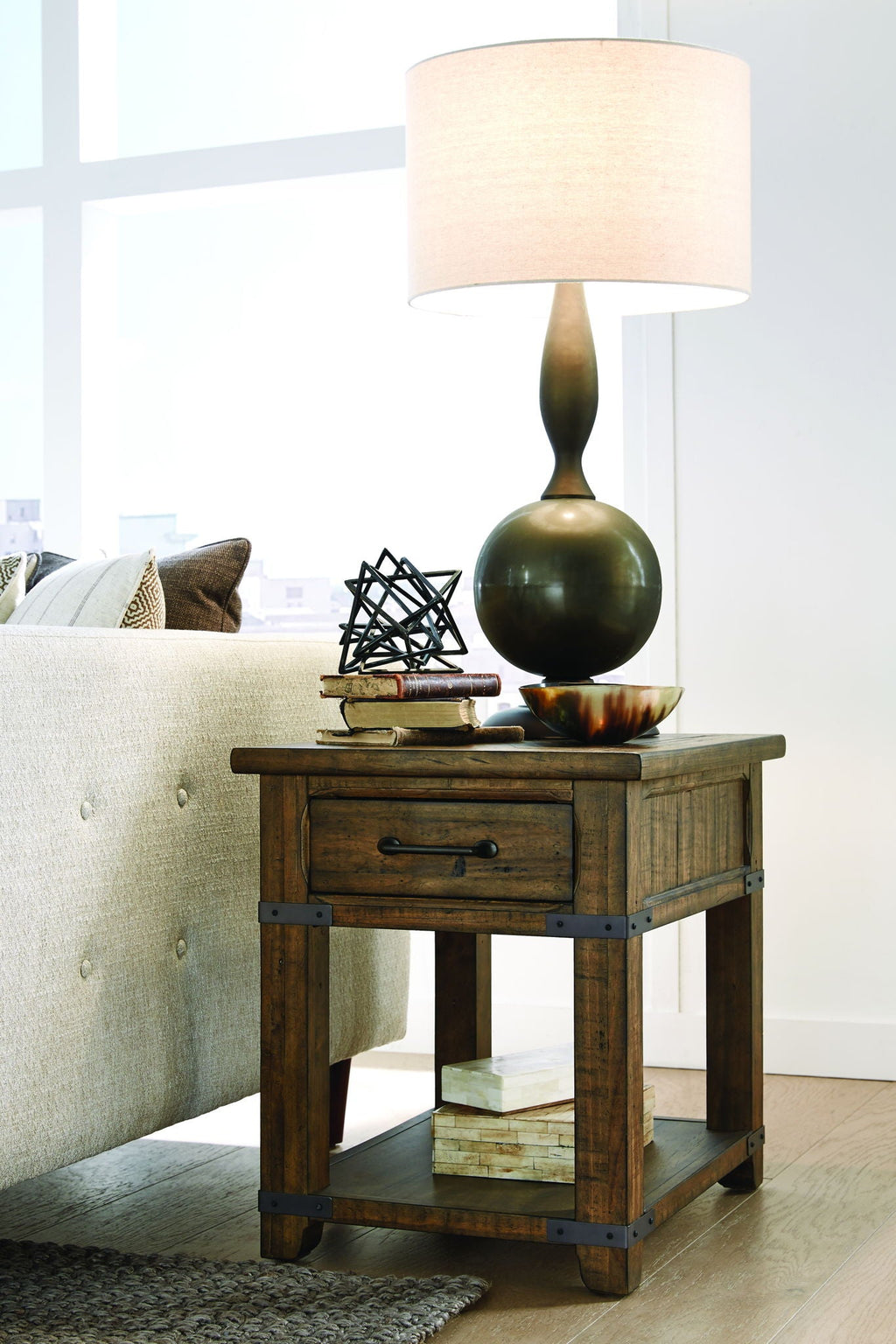 Chesterfield - Rectangular End Table - Farmhouse Timber by Unique Piece Furniture