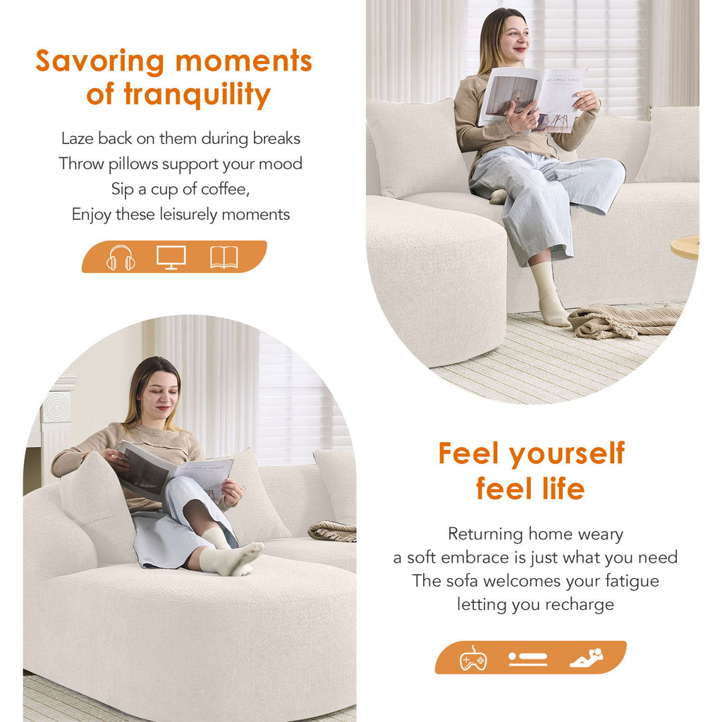 Combined Sofa With 4 Pillows by Unique Piece Furniture