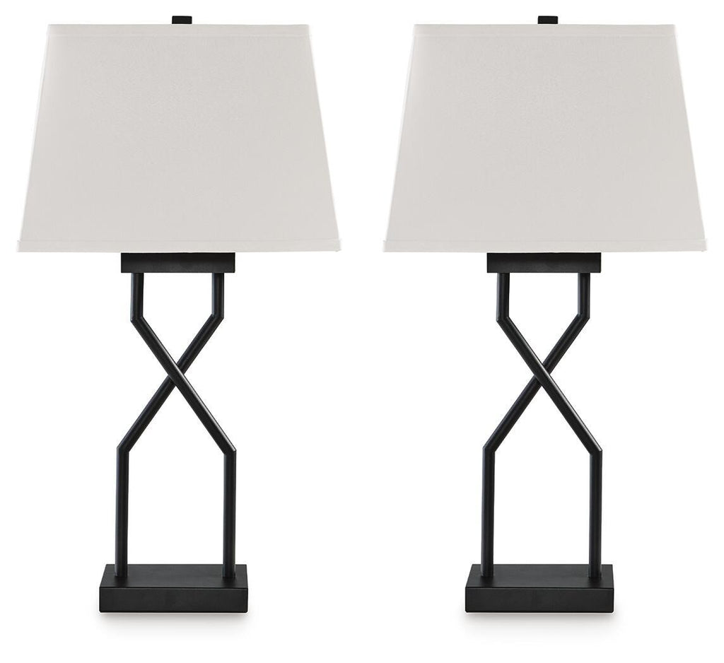 Brookthrone - Metal Table Lamp (Set of 2) - Black by Unique Piece Furniture