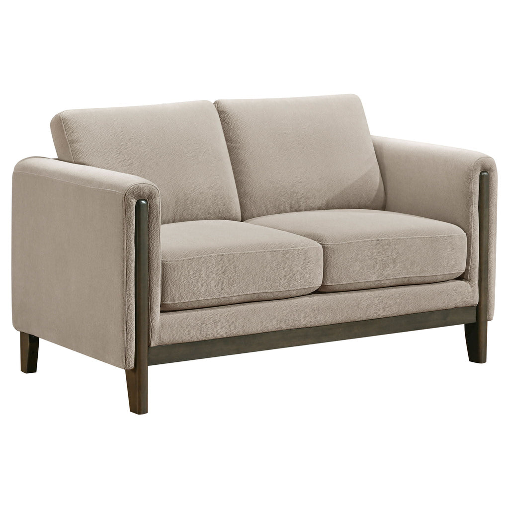 Islington 2-piece Upholstered Panel Arm Sofa Set Taupe by Unique Piece Furniture