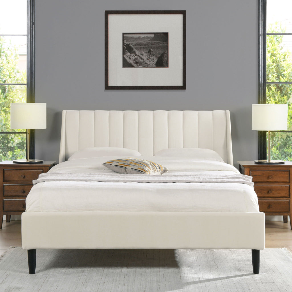 Aspen - Vertical Tufted Modern Headboard Platform Bed Set by Unique Piece Furniture