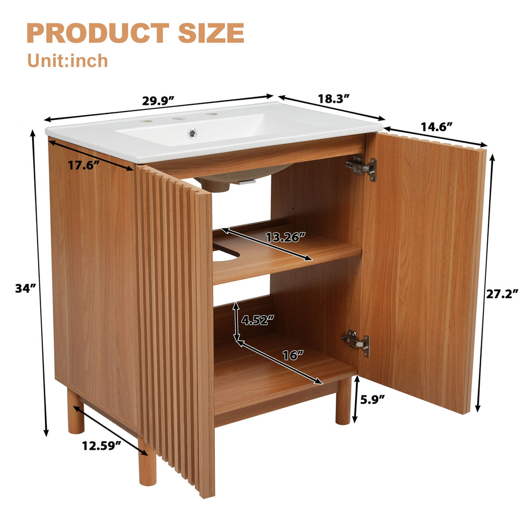 Traditional Bathroom Vanity With Ceramic Sink by Unique Piece Furniture