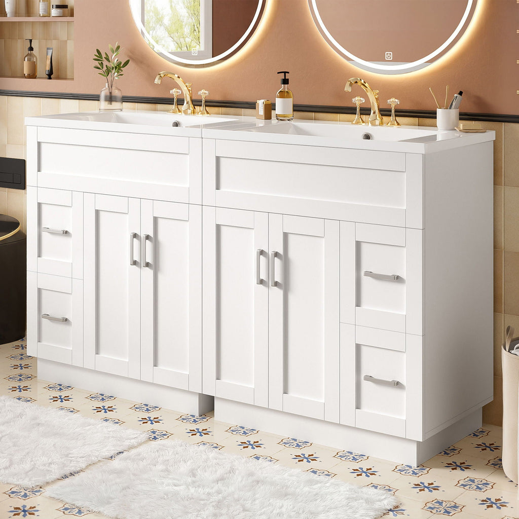 Bathroom Vanity With 2 Doors, 2 Drawers, Adjustable Shelf, Hidden Slides & Soft Close Hinges by Unique Piece Furniture