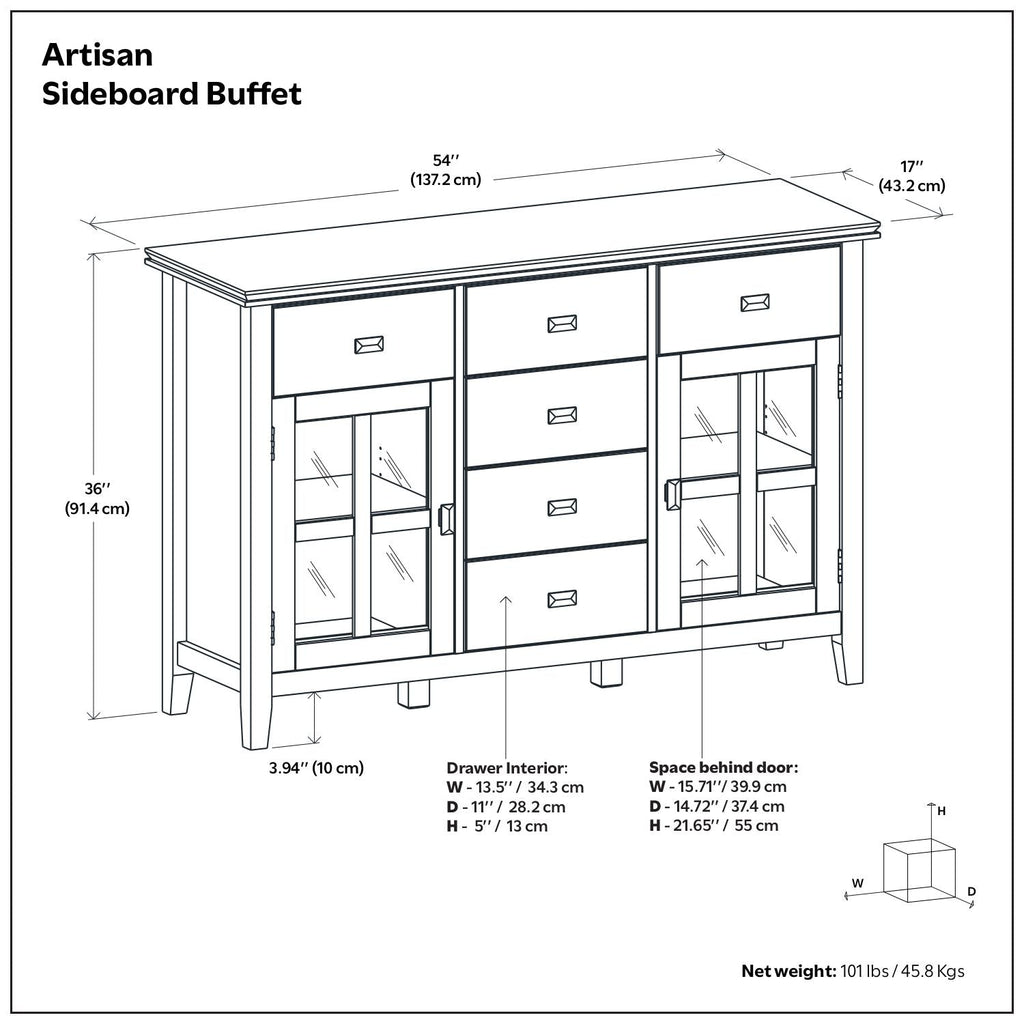 Artisan - Handcrafted Sideboard Buffet by Unique Piece Furniture