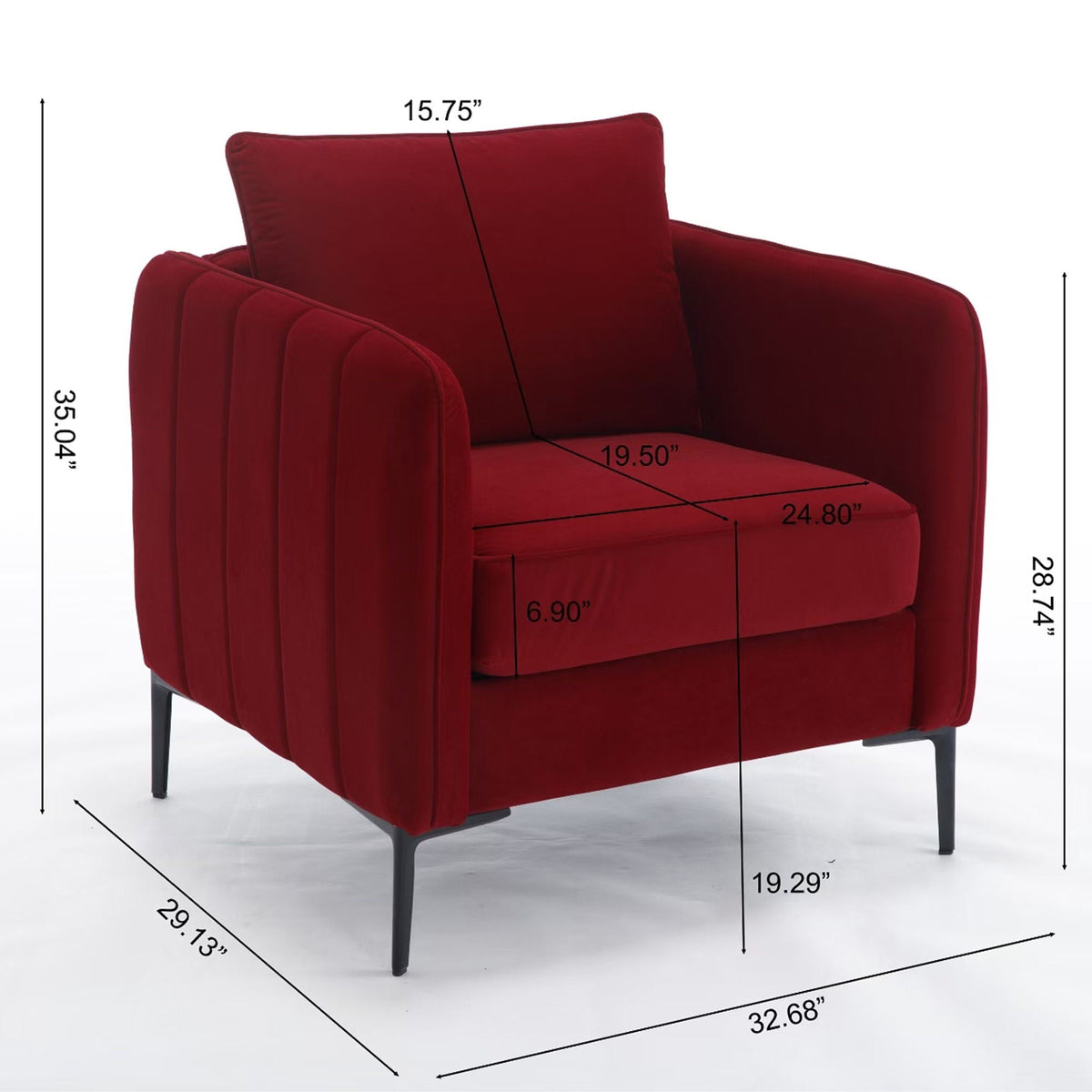 Accent Chair With Pillow For Living Room by Unique Piece Furniture