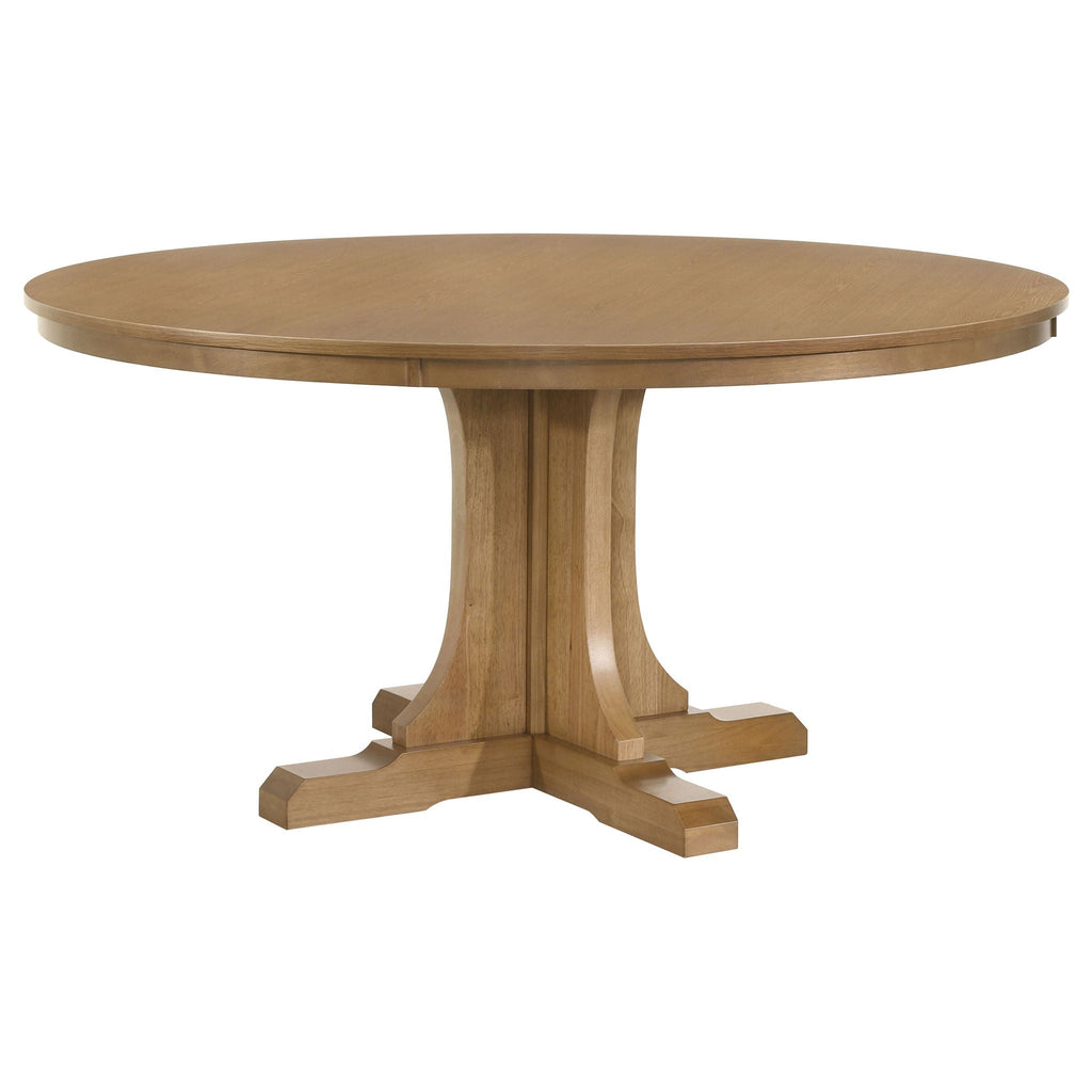 Hartville 5-piece Round Dining Table Set Natural Light Brown by Unique Piece Furniture