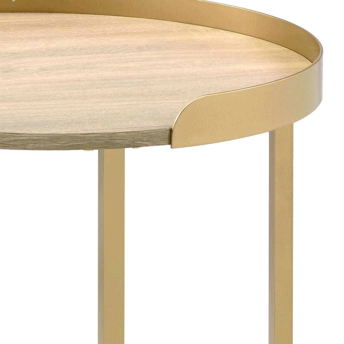 Mithea - End Table - Oak / Gold by Unique Piece Furniture