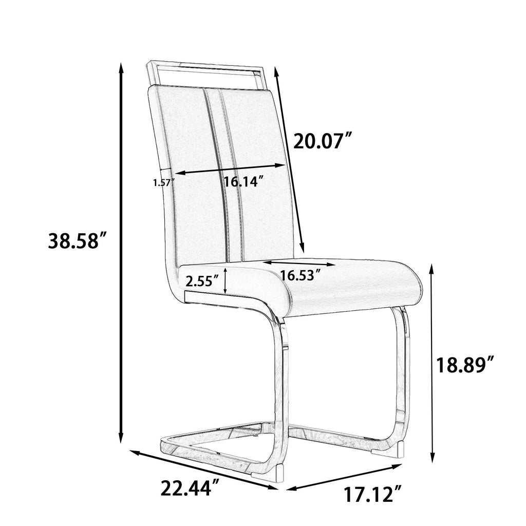 Modern Dining Chairs With Padded Seat, High Back by Unique Piece Furniture