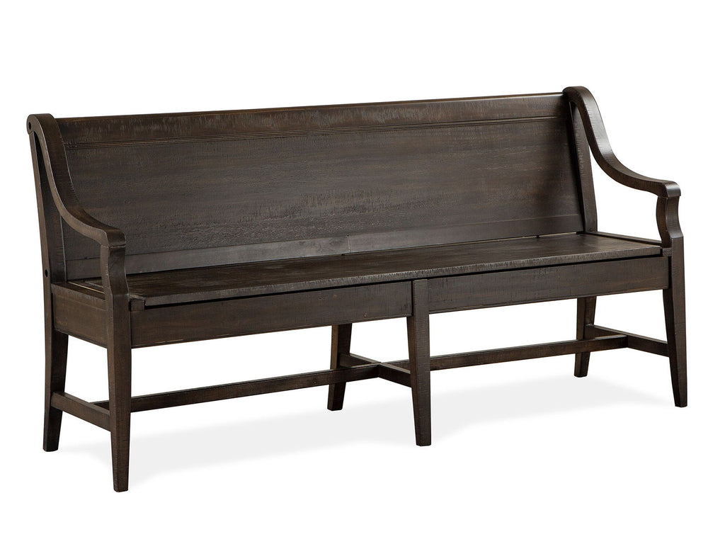 Westley Falls - Bench With Back - Graphite by Unique Piece Furniture