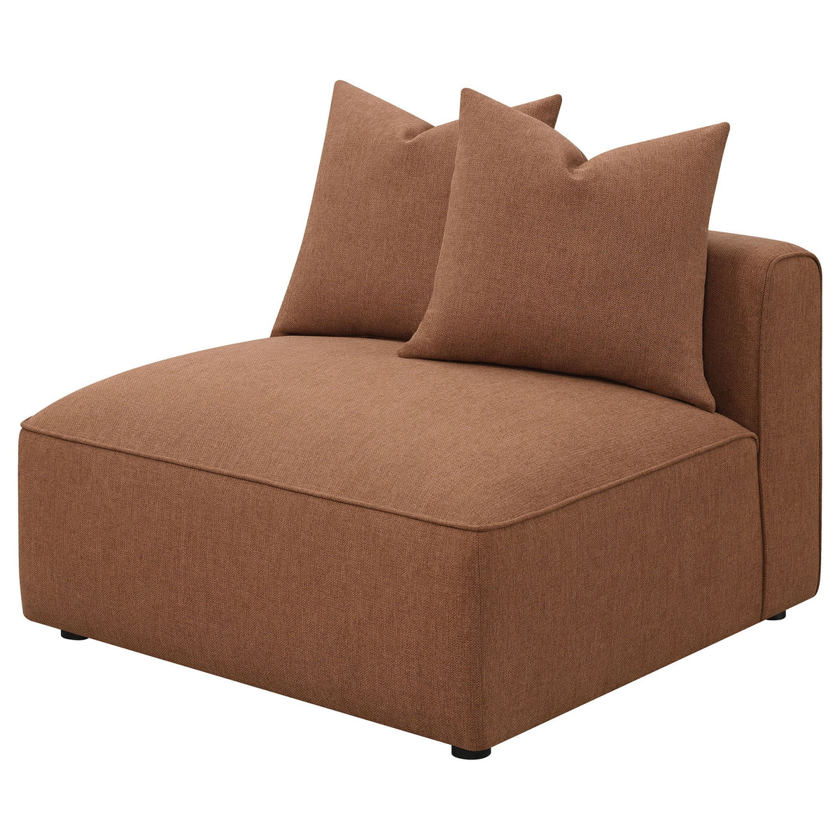 Jennifer Upholstered Armless Chair Terracotta by Unique Piece Furniture