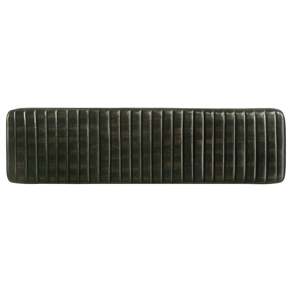 Misty Leather Upholstered Dining Bench Antique Espresso by Unique Piece Furniture
