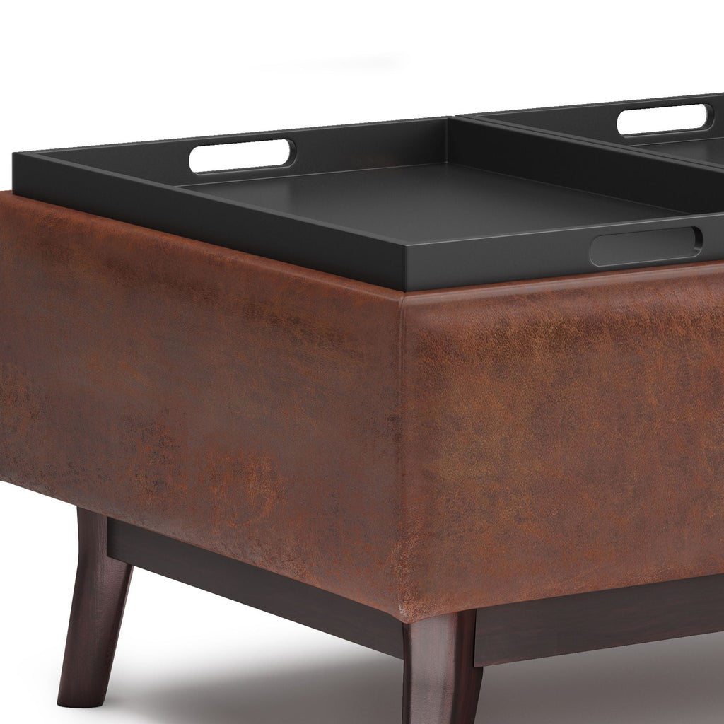 Owen - Tray Top Small Coffee Table Upholstered Storage Ottoman by Unique Piece Furniture