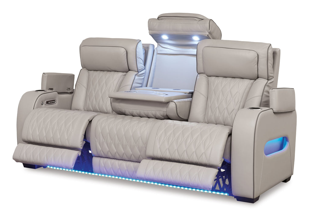 Boyington - Power Reclining Sofa With Adj Headrest by Unique Piece Furniture