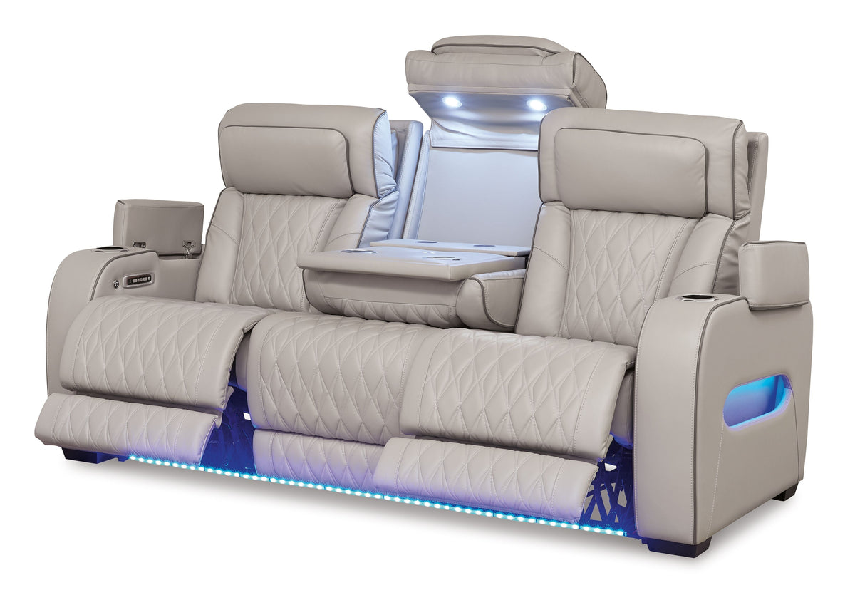 Boyington - Power Reclining Sofa With Adj Headrest by Unique Piece Furniture