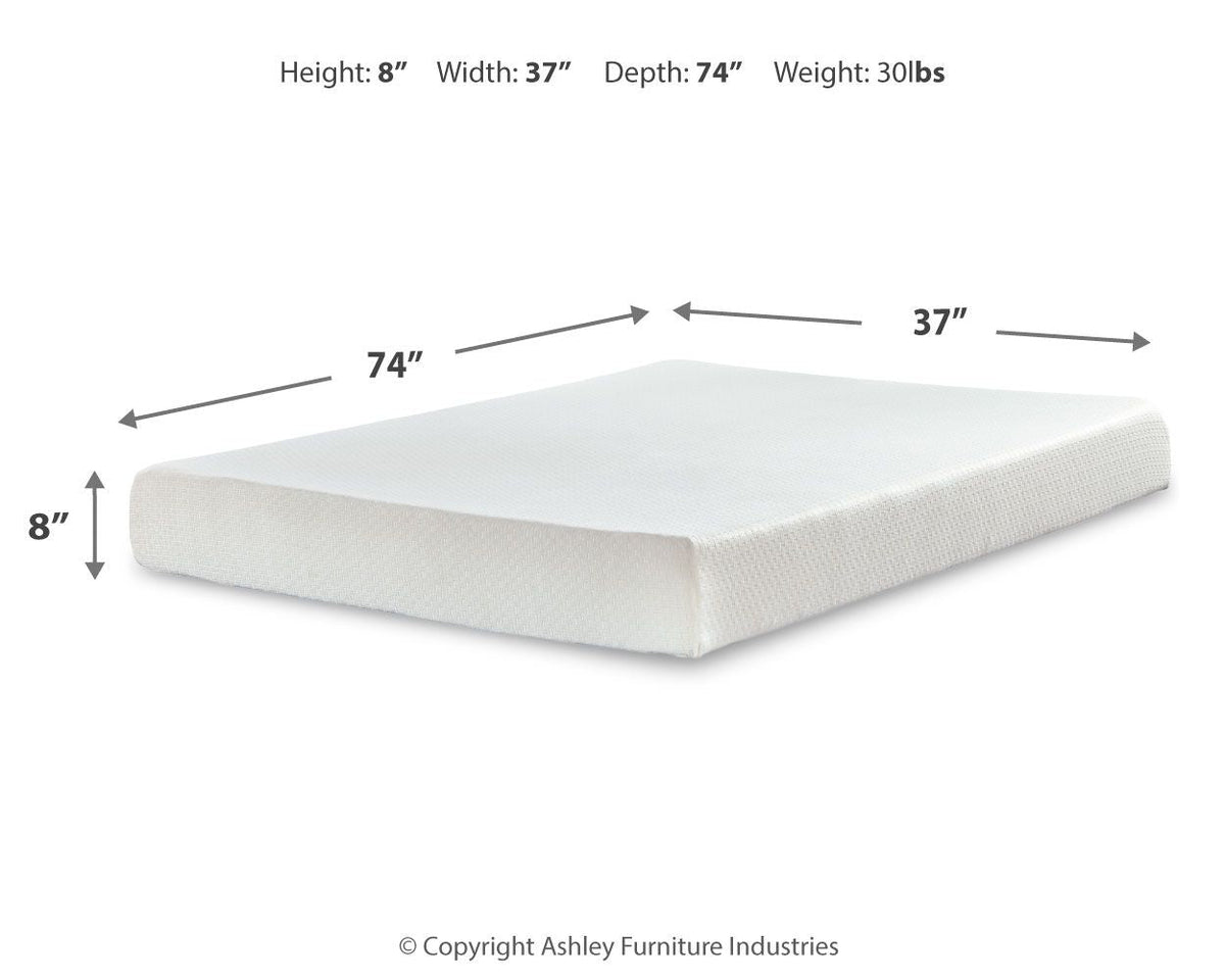 Chime 8 Inch Memory Foam - Medium Memory Foam Mattress by Unique Piece Furniture