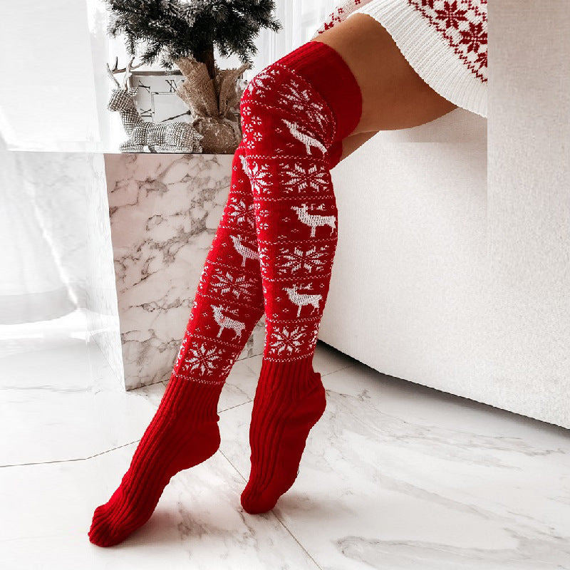 Winter Christmas Warm Knitted Women Stocking by FitiqueFit